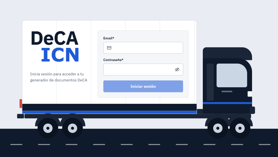 Login de la aplicación para generar DeCas